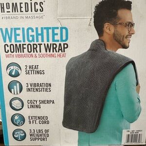 Like new. Homedics weighted comfort wrap